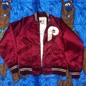 Vintage phillies starter satin jacket